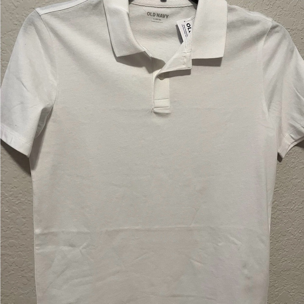 Old Navy Classic White Polo Shirt Kids School Uniform